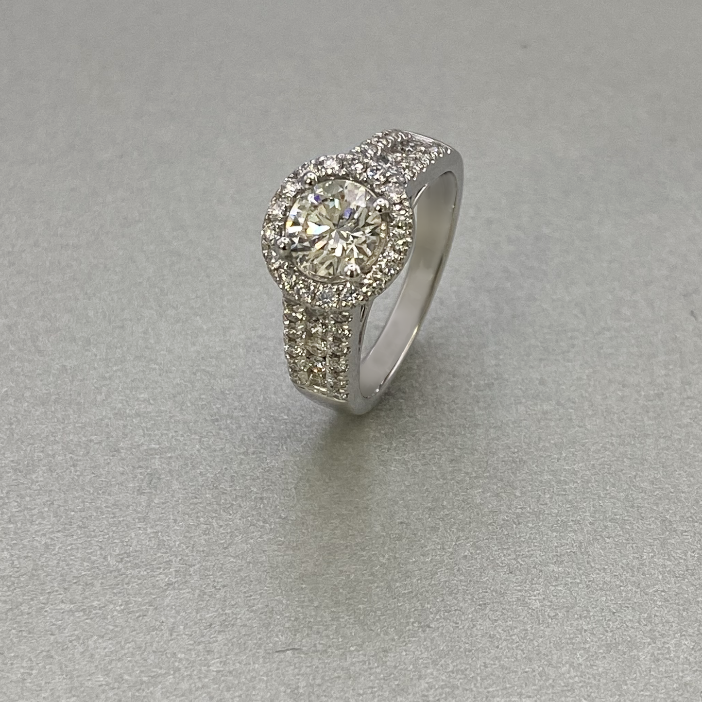 LAB Grown 18ct White Gold Cluster Ring