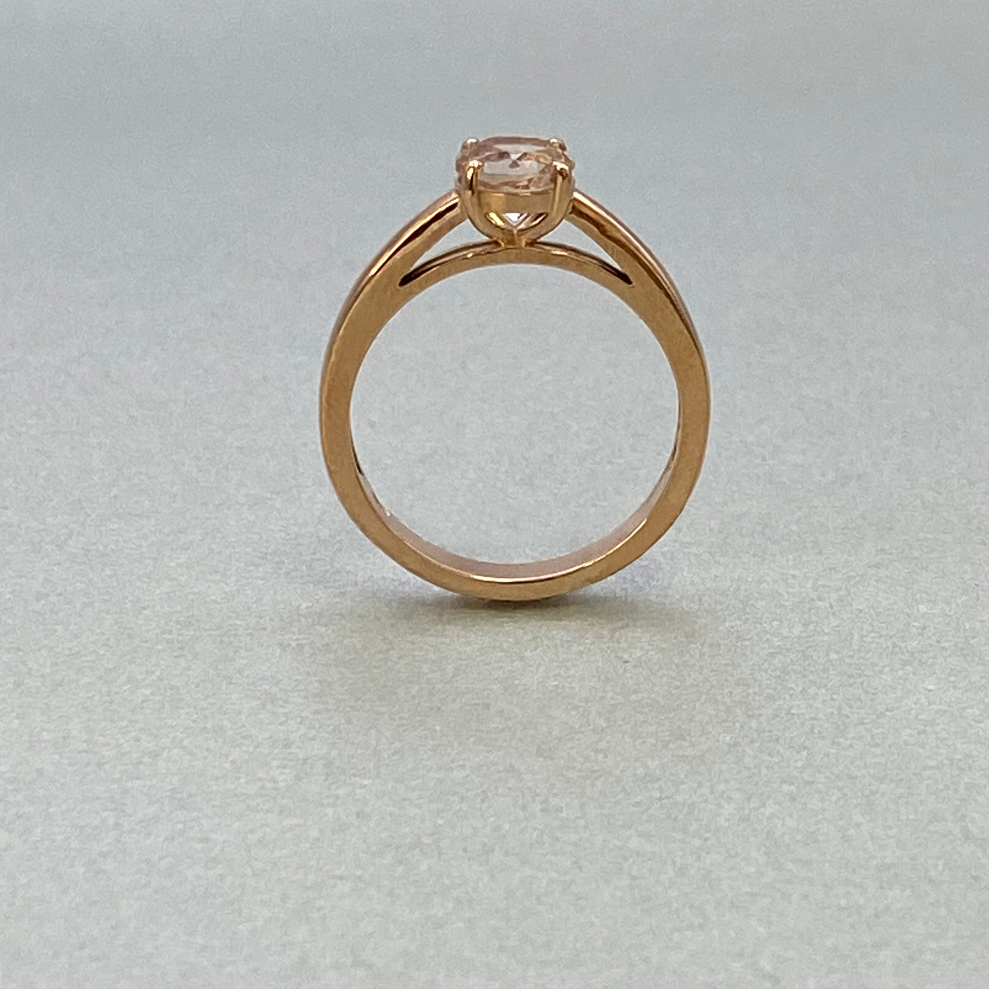 9ct Rose Gold Morganite Solitaire Ring