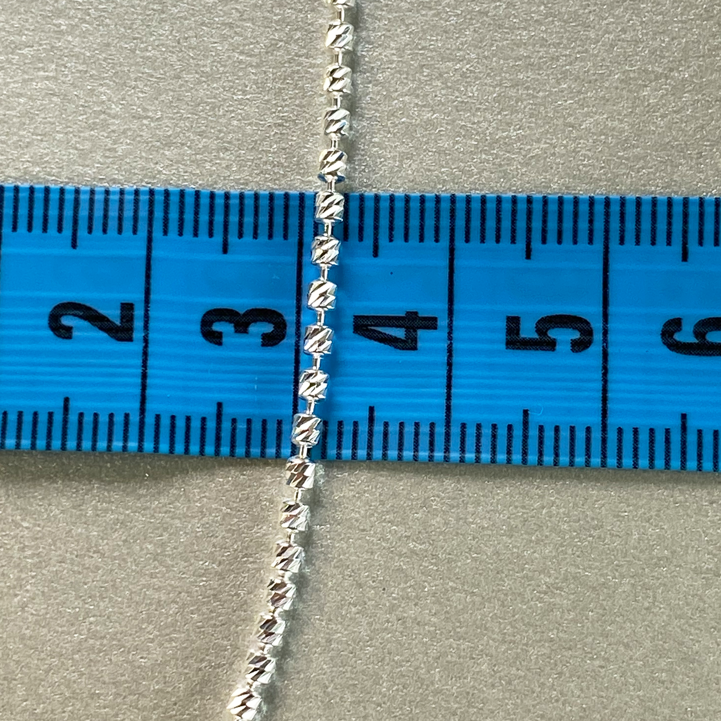 Silver 45cm Fancy Oval Ball type Chain