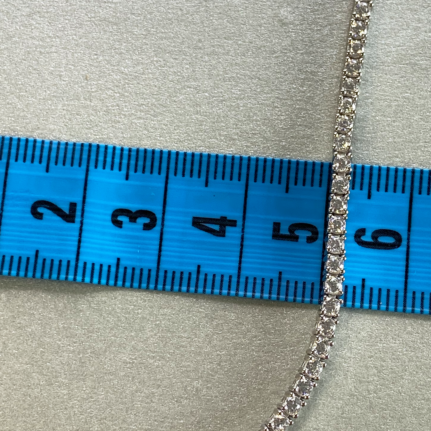 Silver 18cm White CZ (2mm) Tennis Bracelet