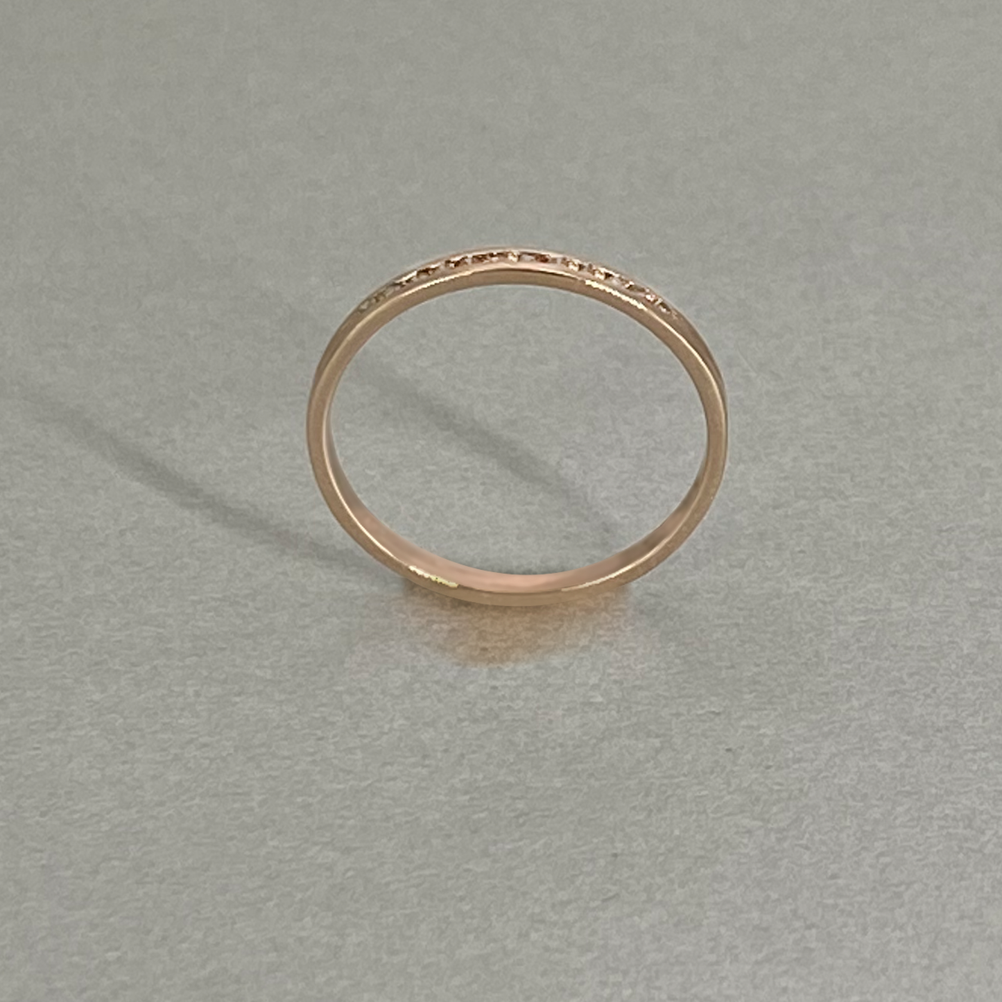 9ct Rose Gold Channel Set Diamond Eternity Band Ring