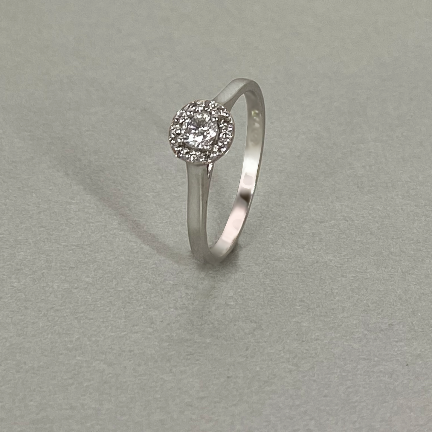 9ct White Gold Diamond Halo Cluster Ring