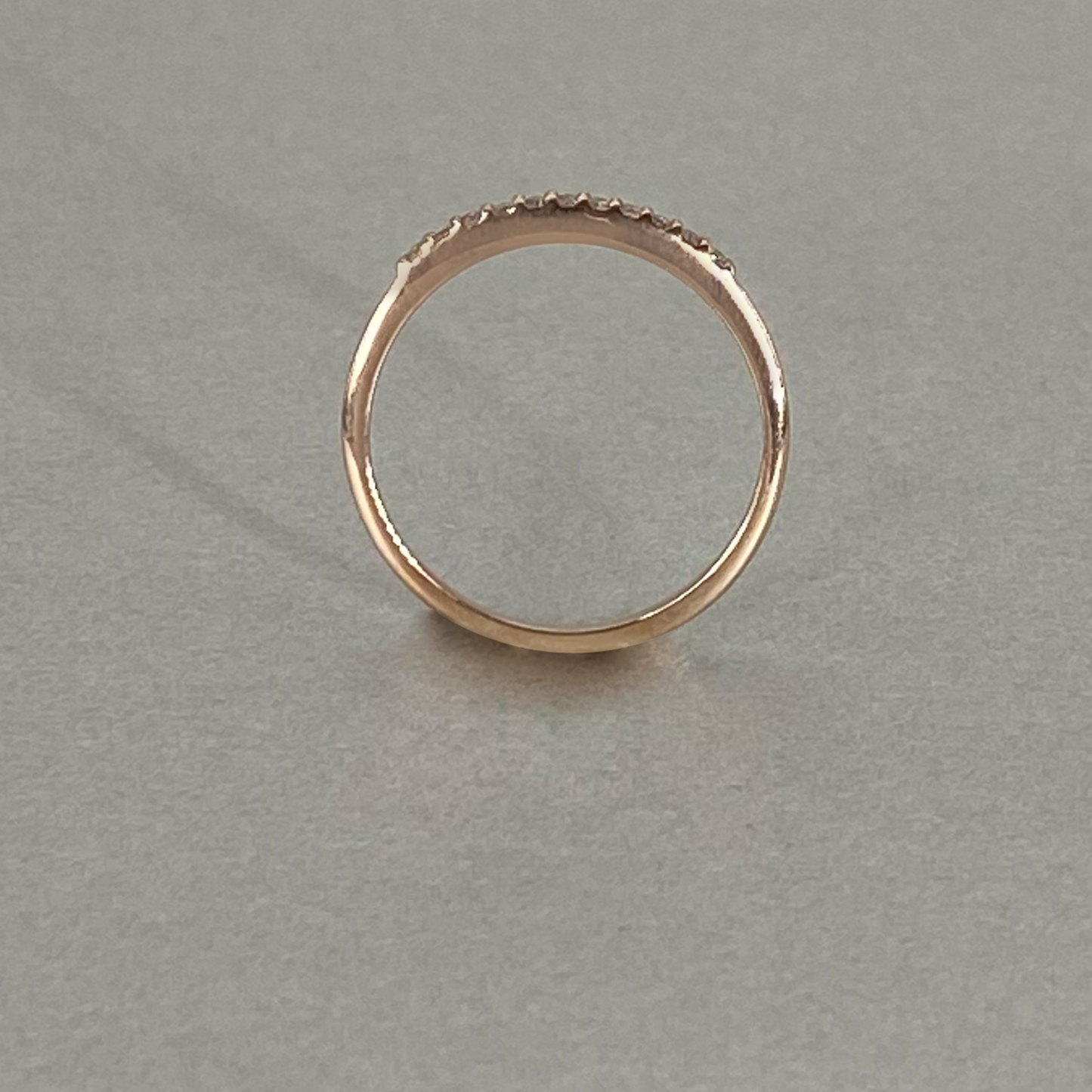 9ct Rose Gold Pave Diamond Band