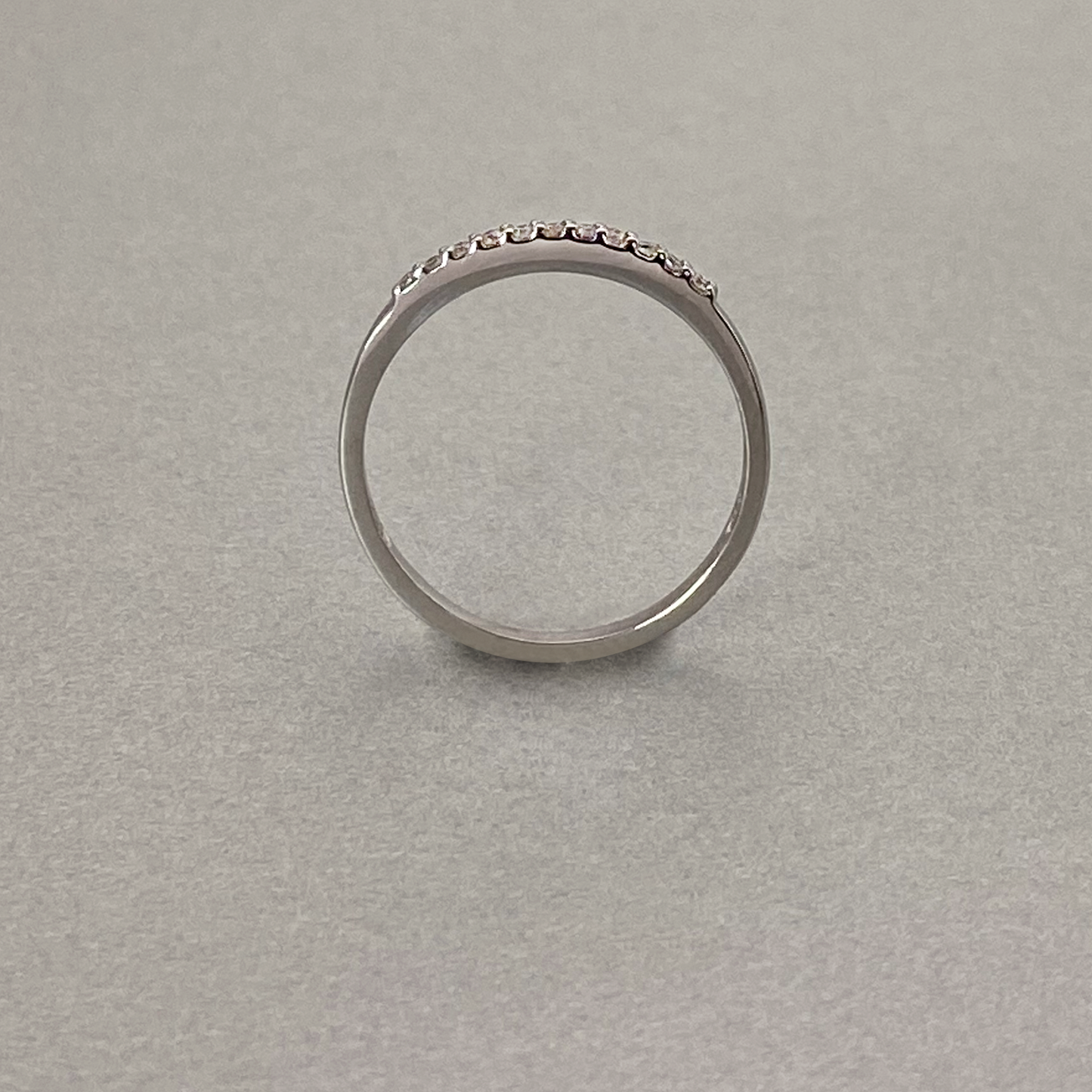 9ct White Gold Diamond Band