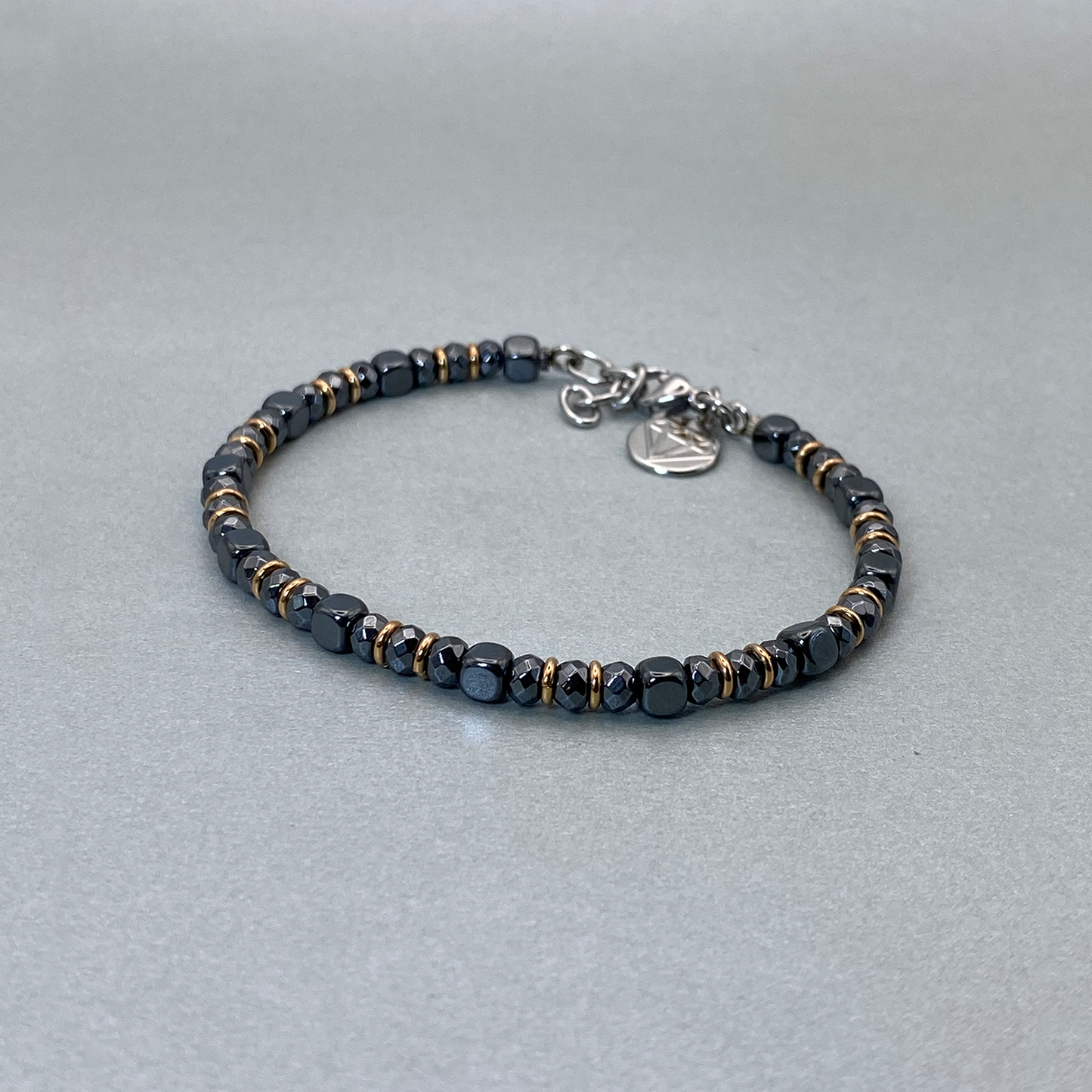 Stainless Steel RGP & Hermatite Bead Bracelet