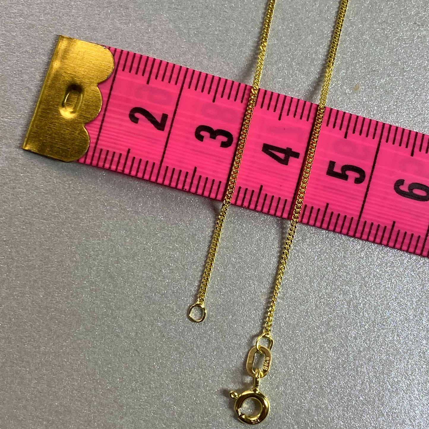 9ct Yellow Gold 50cm Closed Curb Chain
