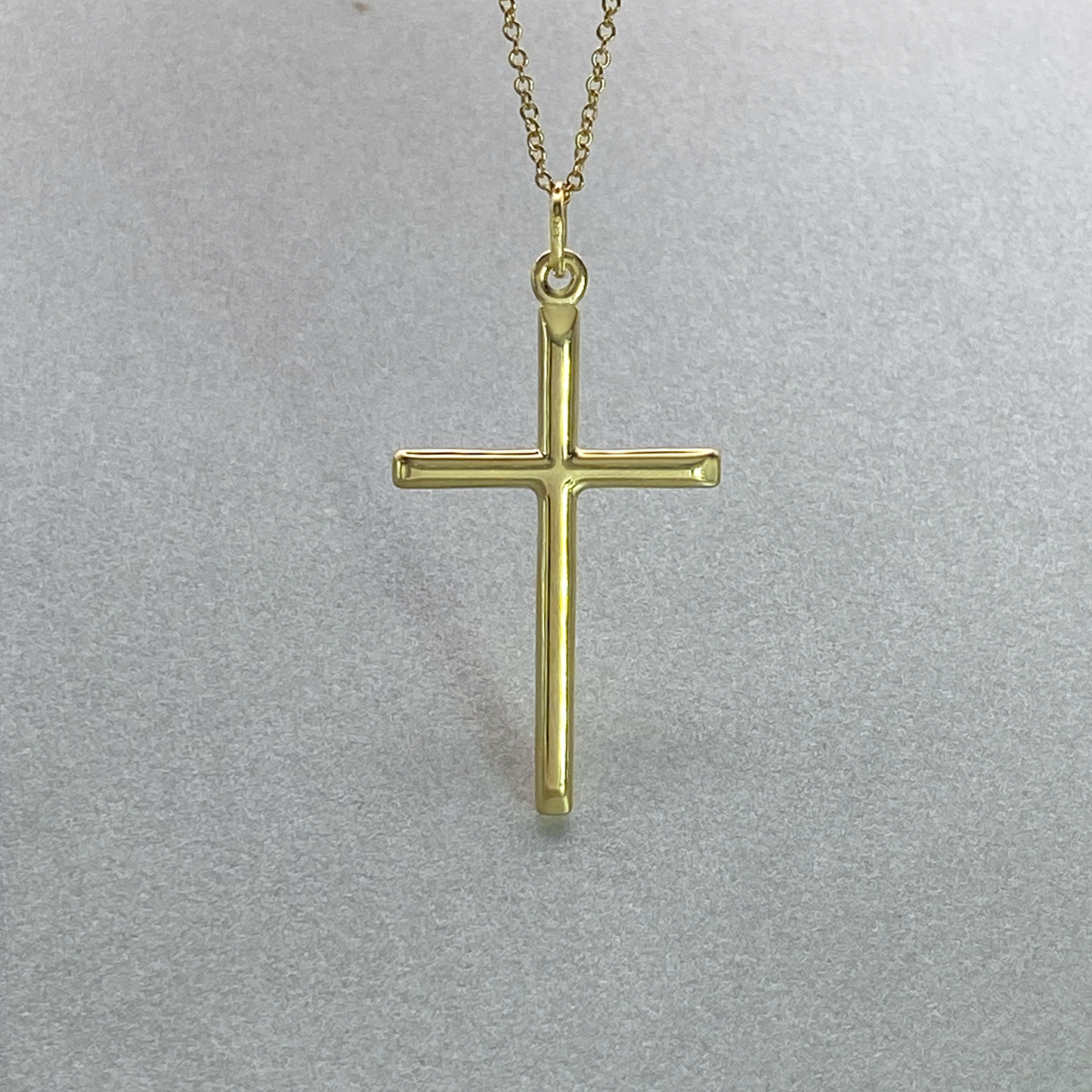 9ct Gold Cross Pendant 36mm