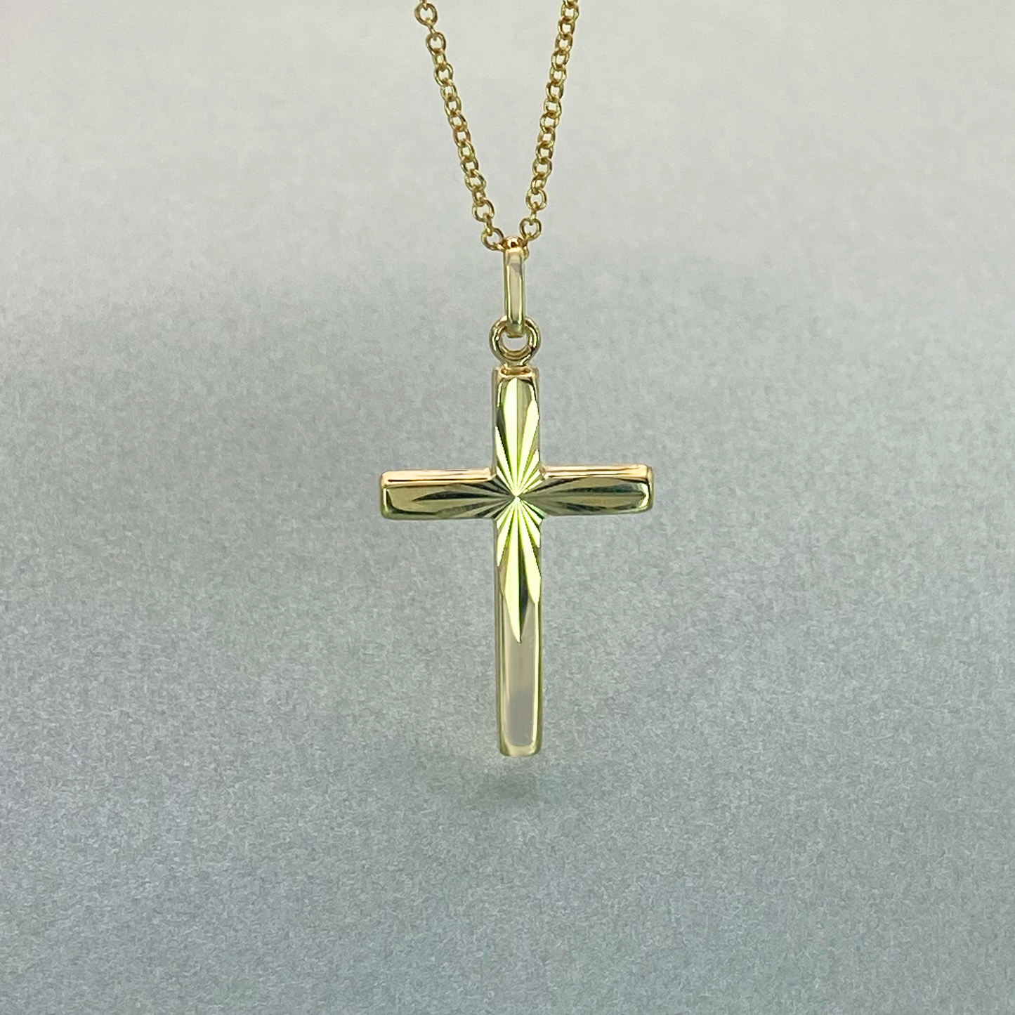 9ct Yellow Gold Fancy Cross Pendant