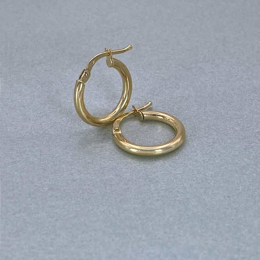 9ct Yellow Gold  Hoop 10mm Inner diameter Earrings