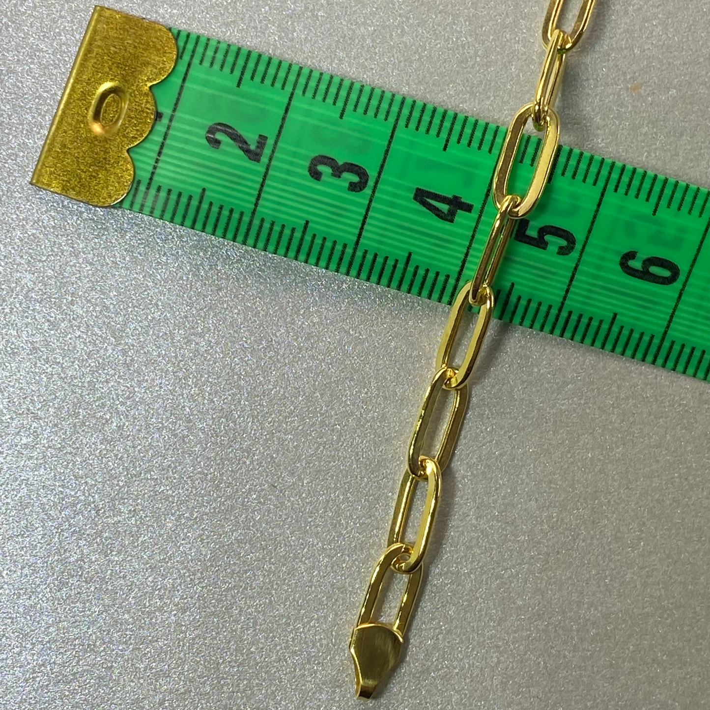 9ct Yellow Gold 50cm Paper Clip Hollow Chain
