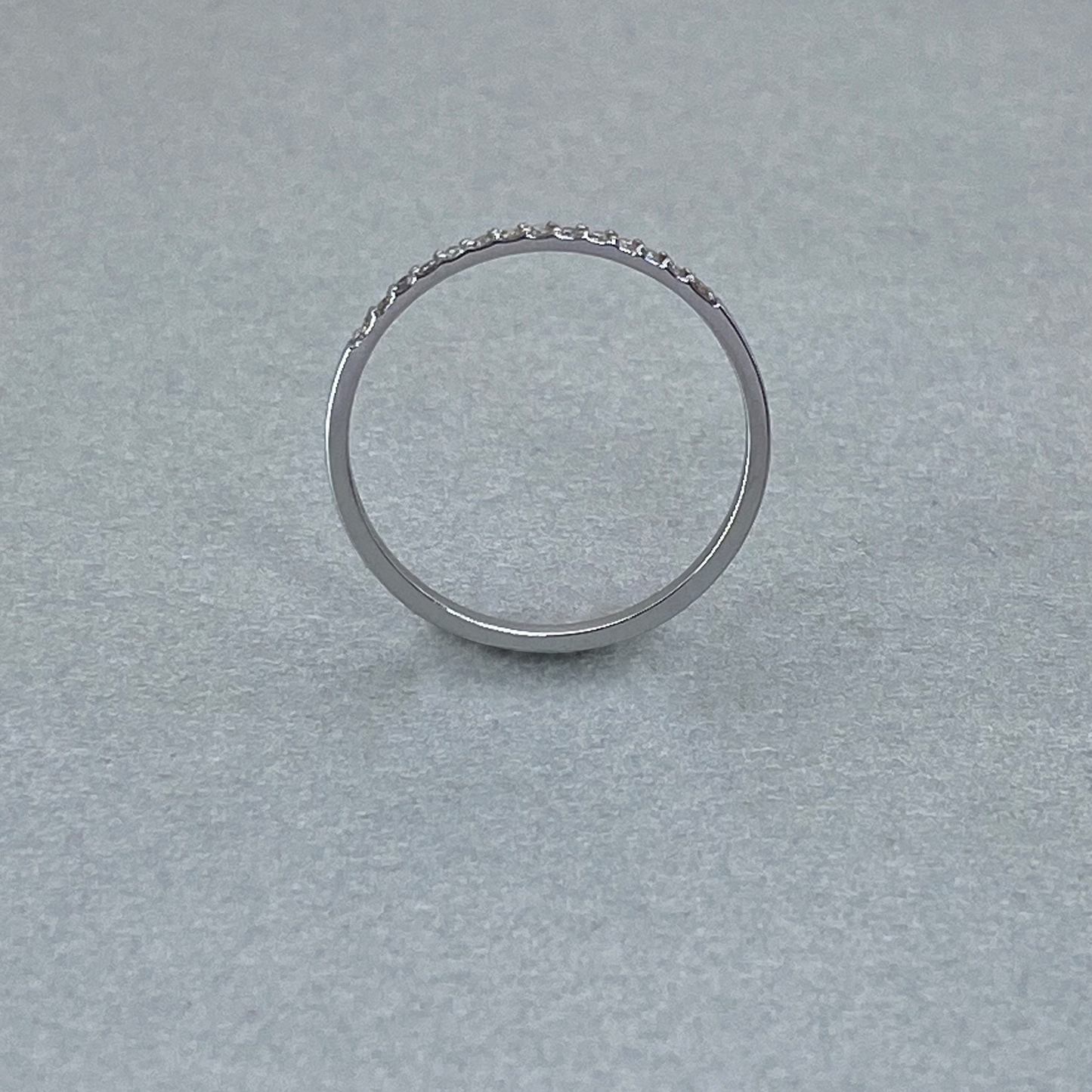 9ct White Gold Diamond MicroP Straight Band