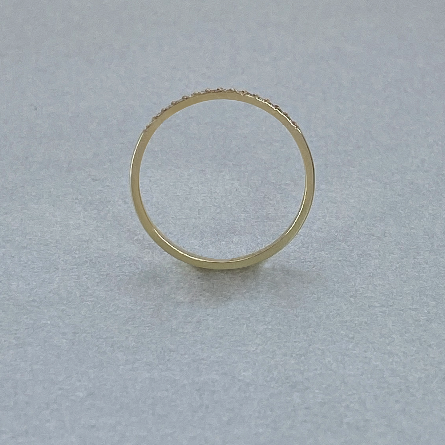 9ct Yellow Gold Diamond MicroP Straight Band