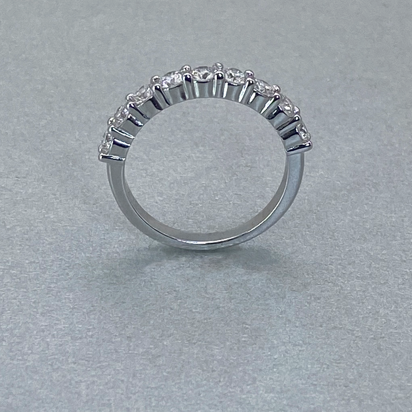 LAB GROWN 18ct White Gold Claw Eternity Ring, Total Diamond Weight = 1.00ct
