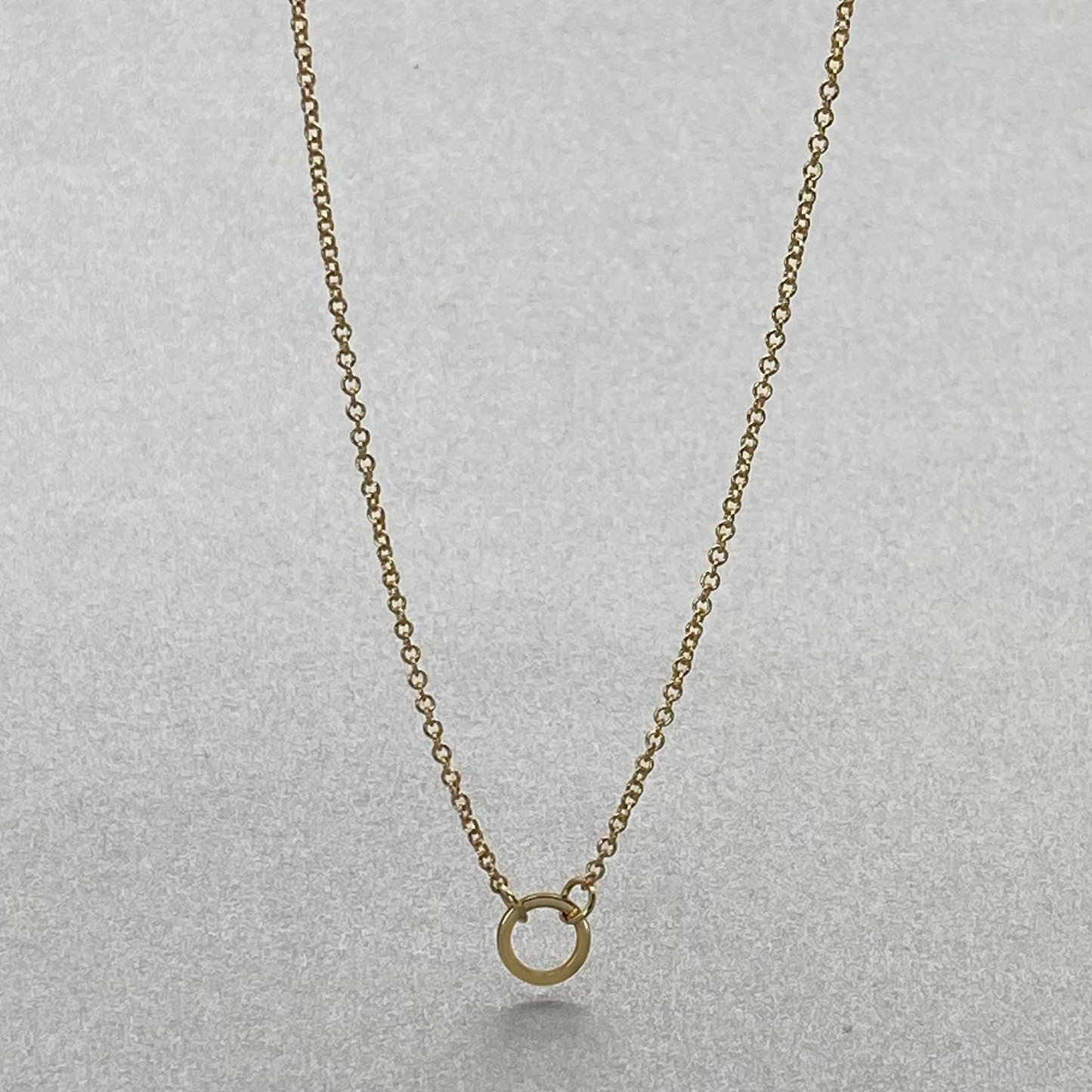 9ct Yellow Gold 43cm Circle Link Necklace