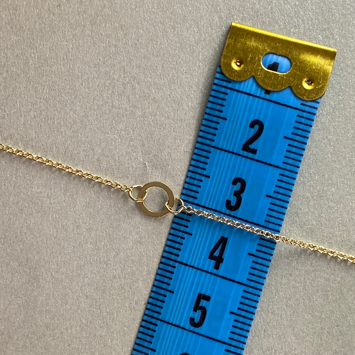 9ct Yellow Gold 43cm Circle Link Necklace