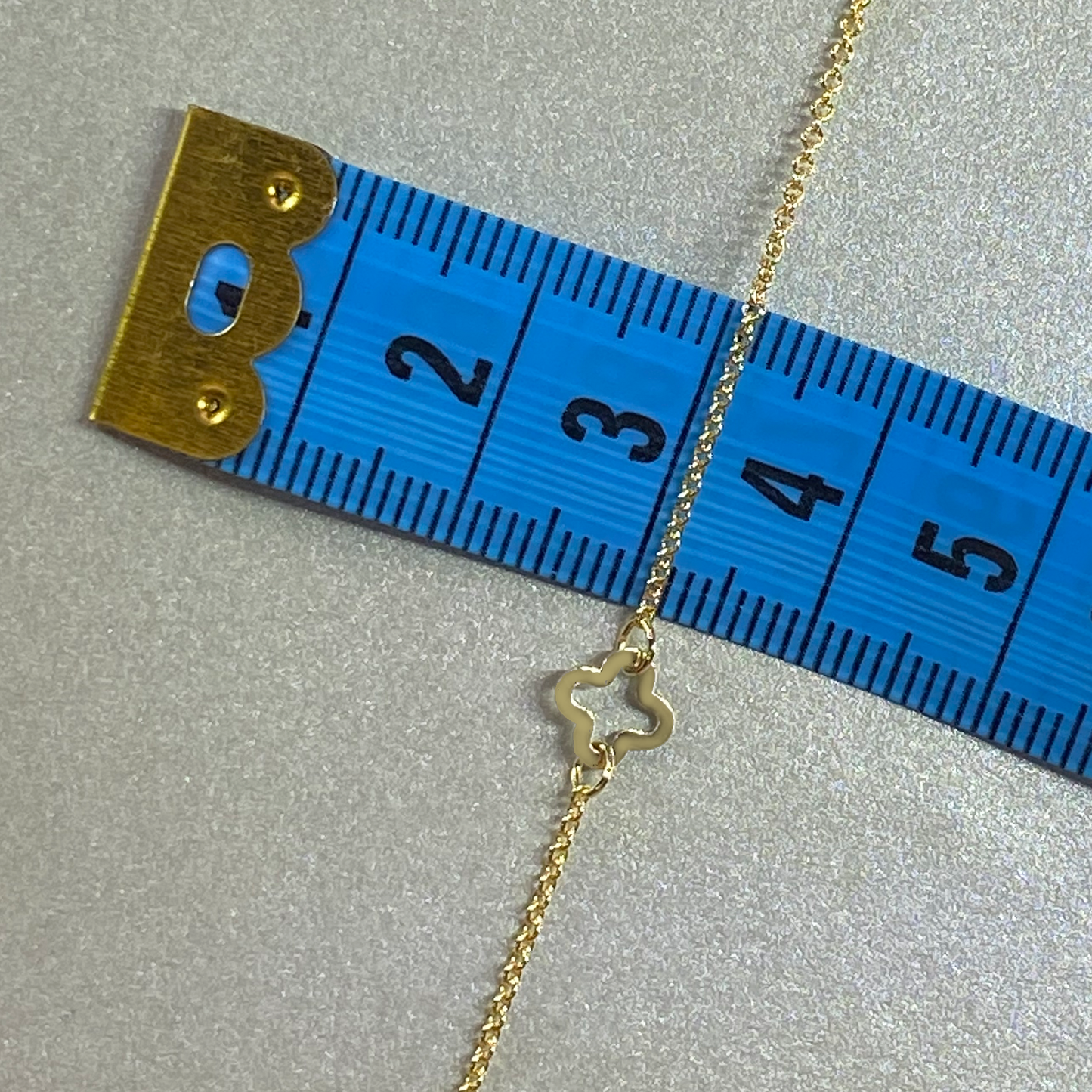 9ct Yellow Gold 43cm 5 Clover Link Necklace