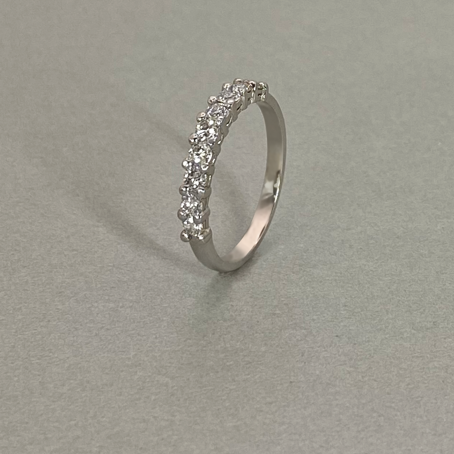9ct White Gold Diamond Band