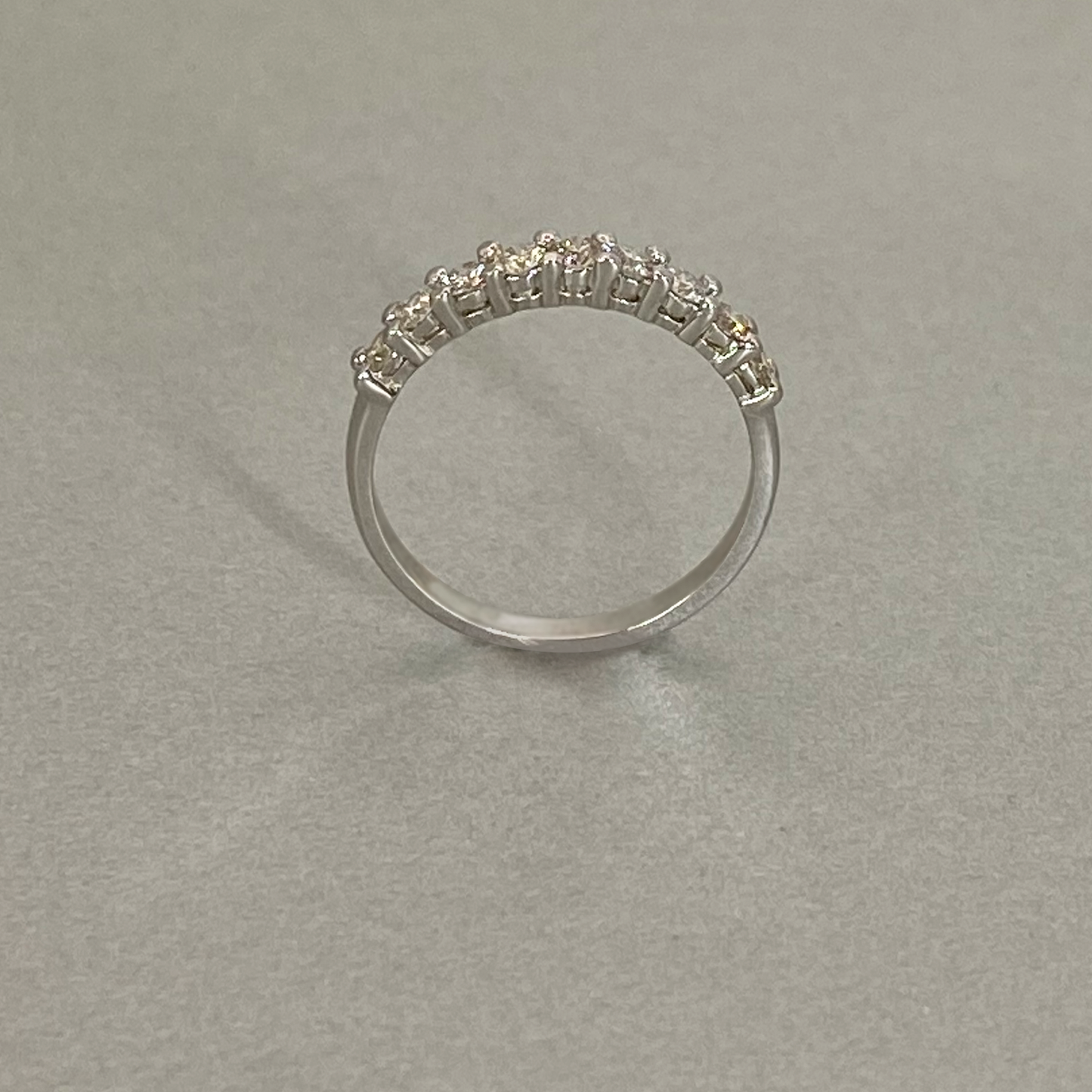 9ct White Gold Diamond Band