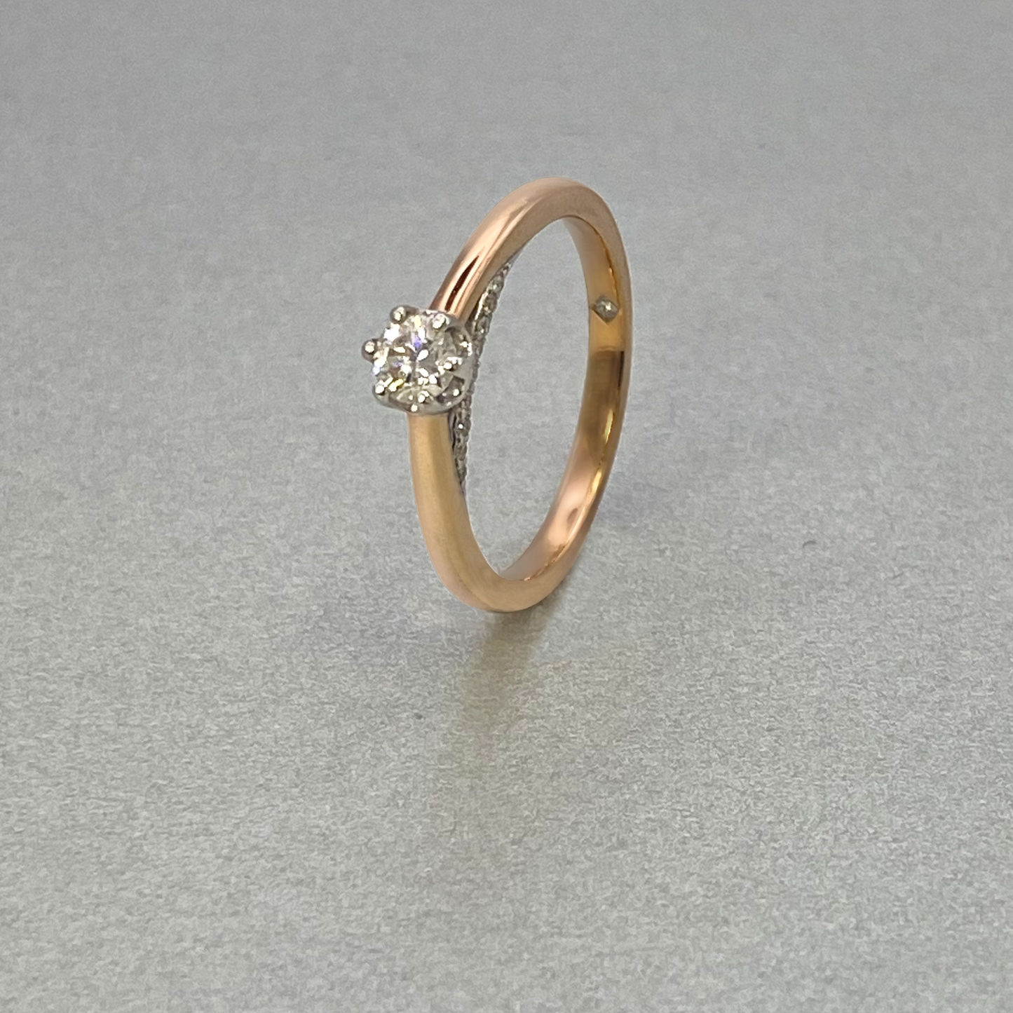 LAB Grown 18ct Rose Gold Solitaire Ring