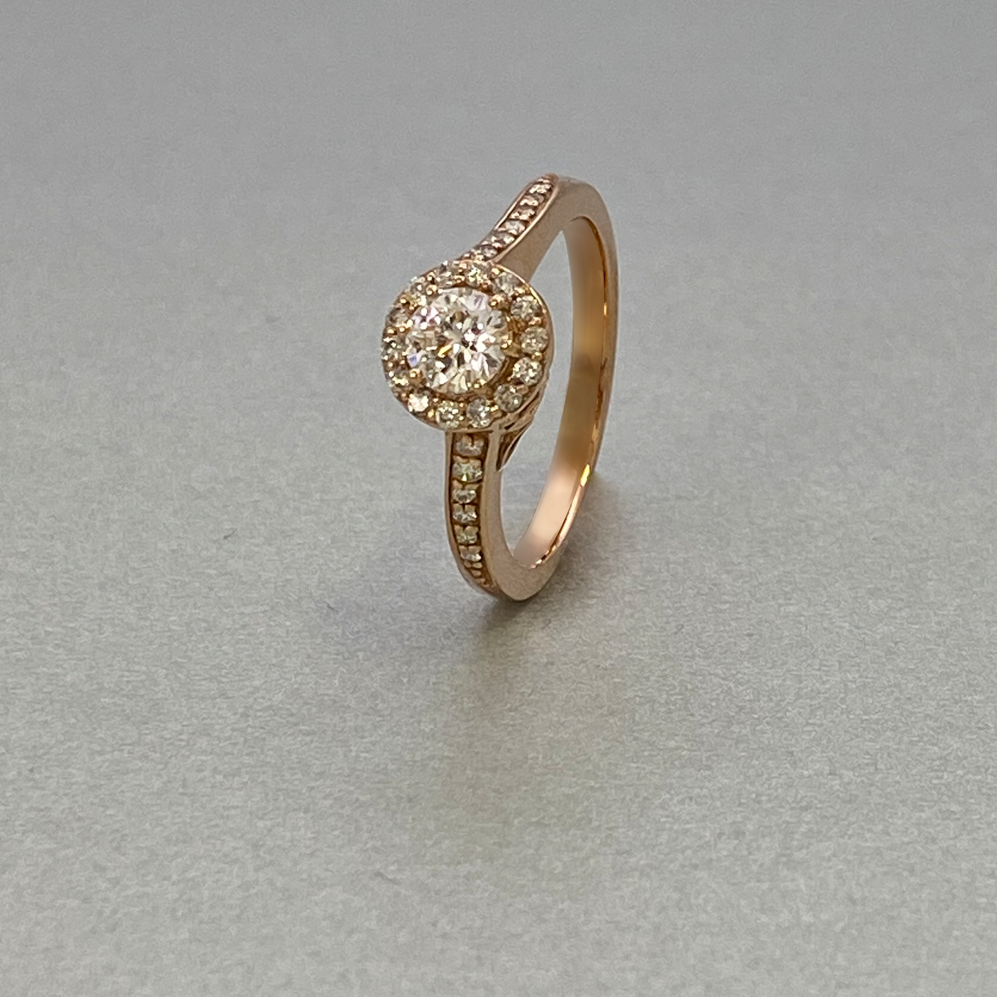 LAB Grown 18ct Rose Gold Cluster Ring