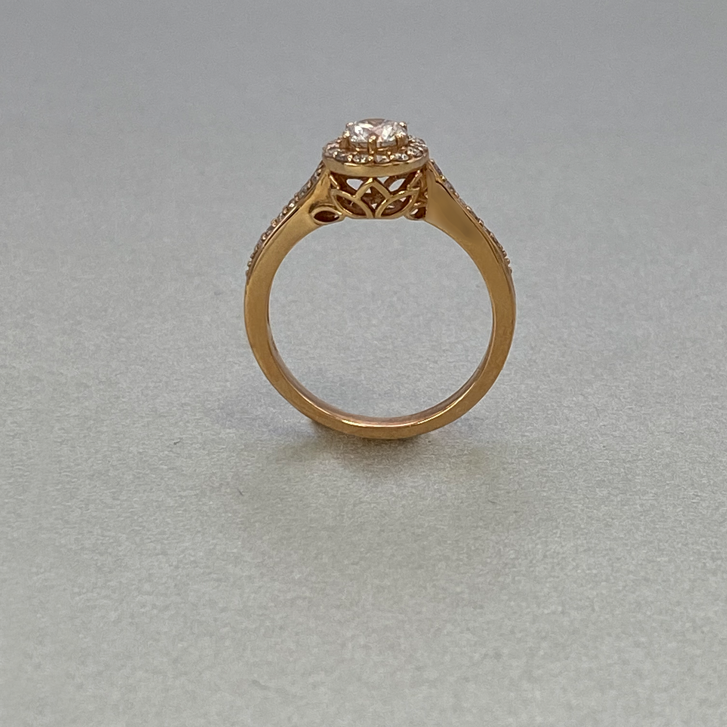LAB Grown 18ct Rose Gold Cluster Ring