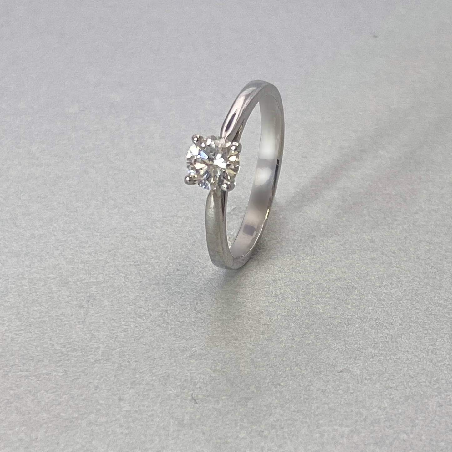 LAB Grown 18ct White Gold 0.50ct Solitaire Ring
