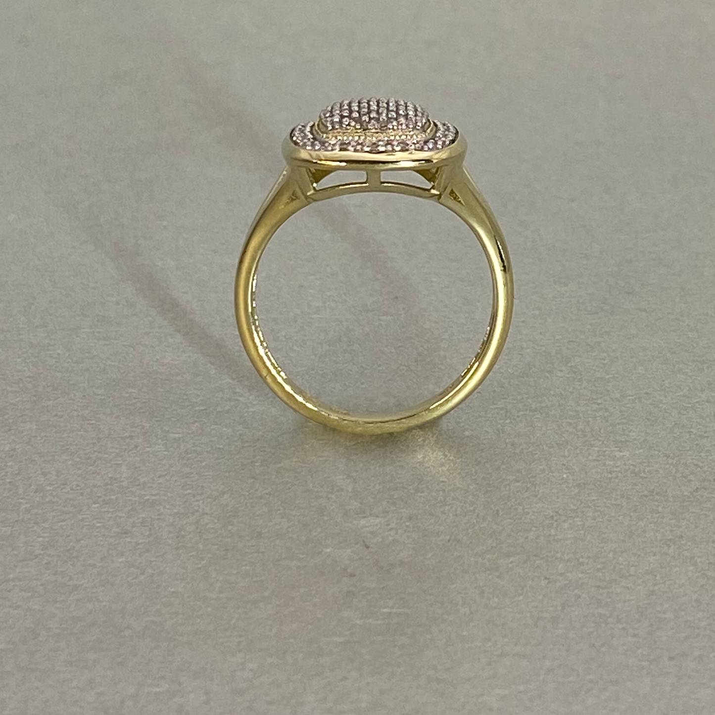 9ct Yellow Gold Square Diamond Dress Ring