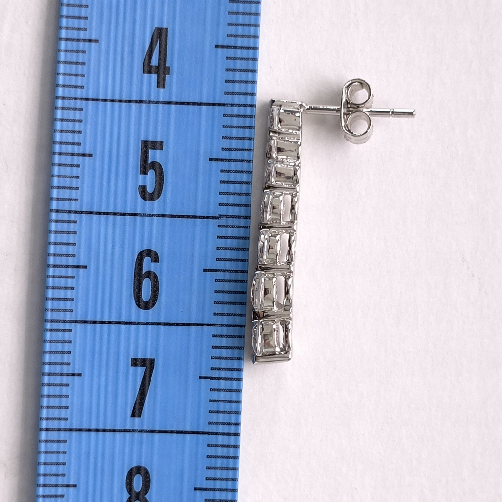 Silver Cubic Zirconia Drop Earring