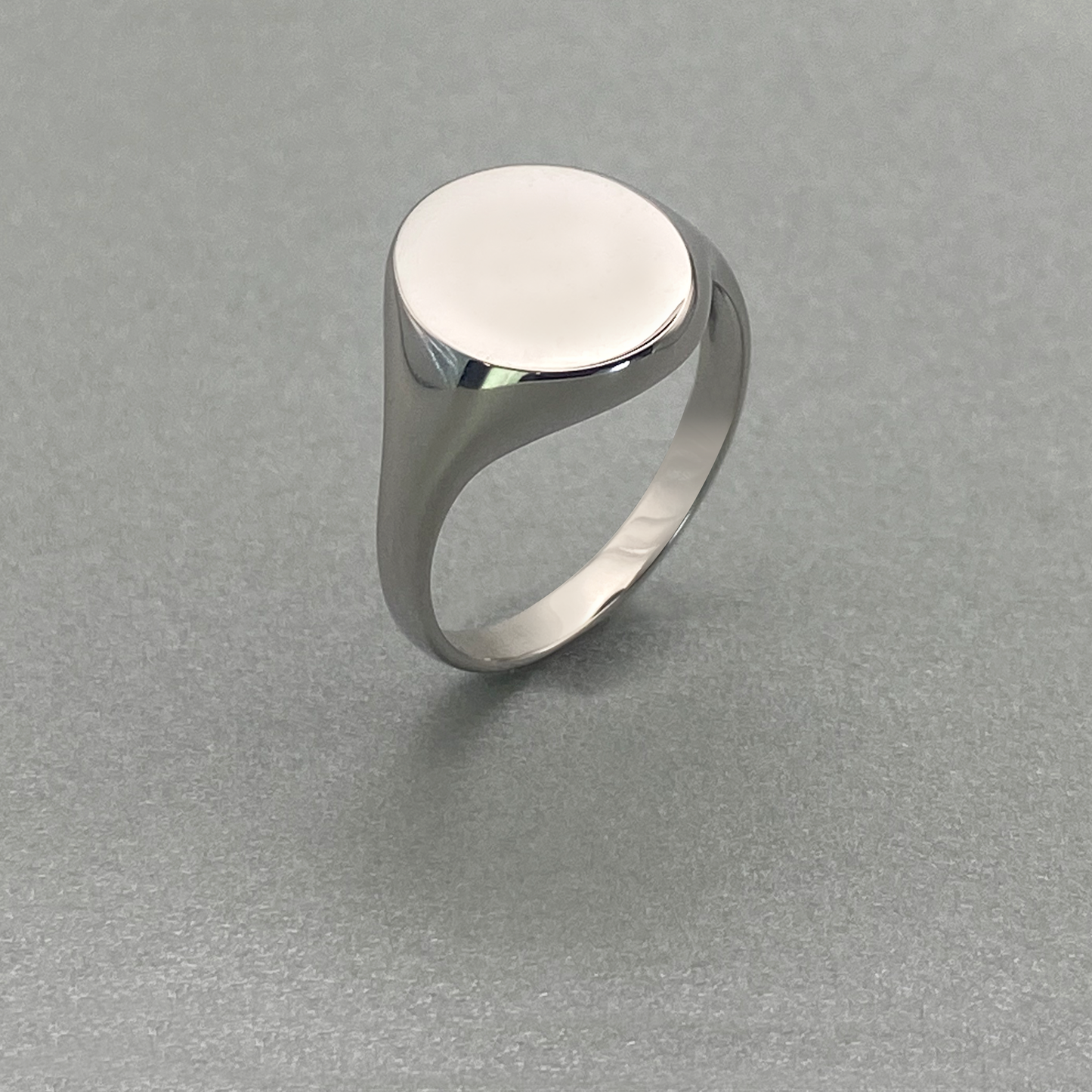 Silver Large Oval Signet Ring