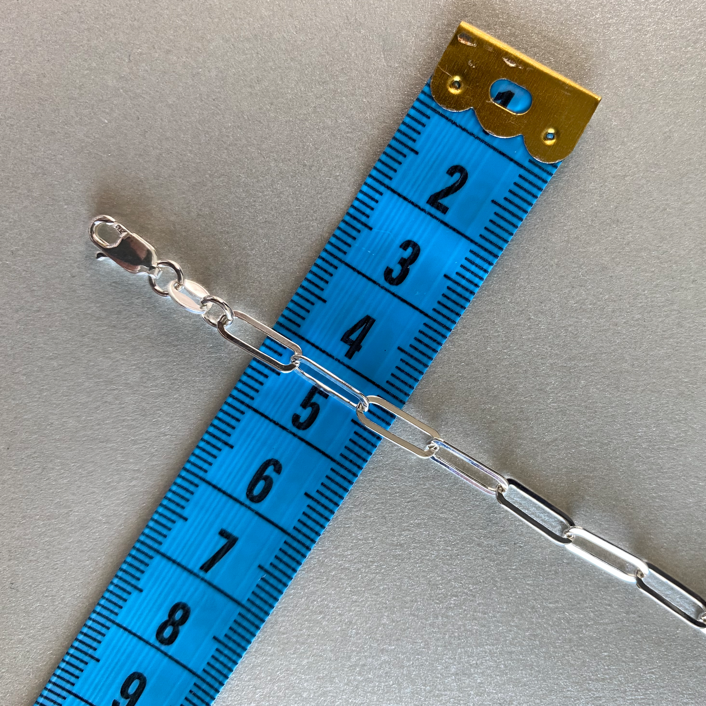 Silver 19cm Paperclip link Bracelet 3.75mm wide link