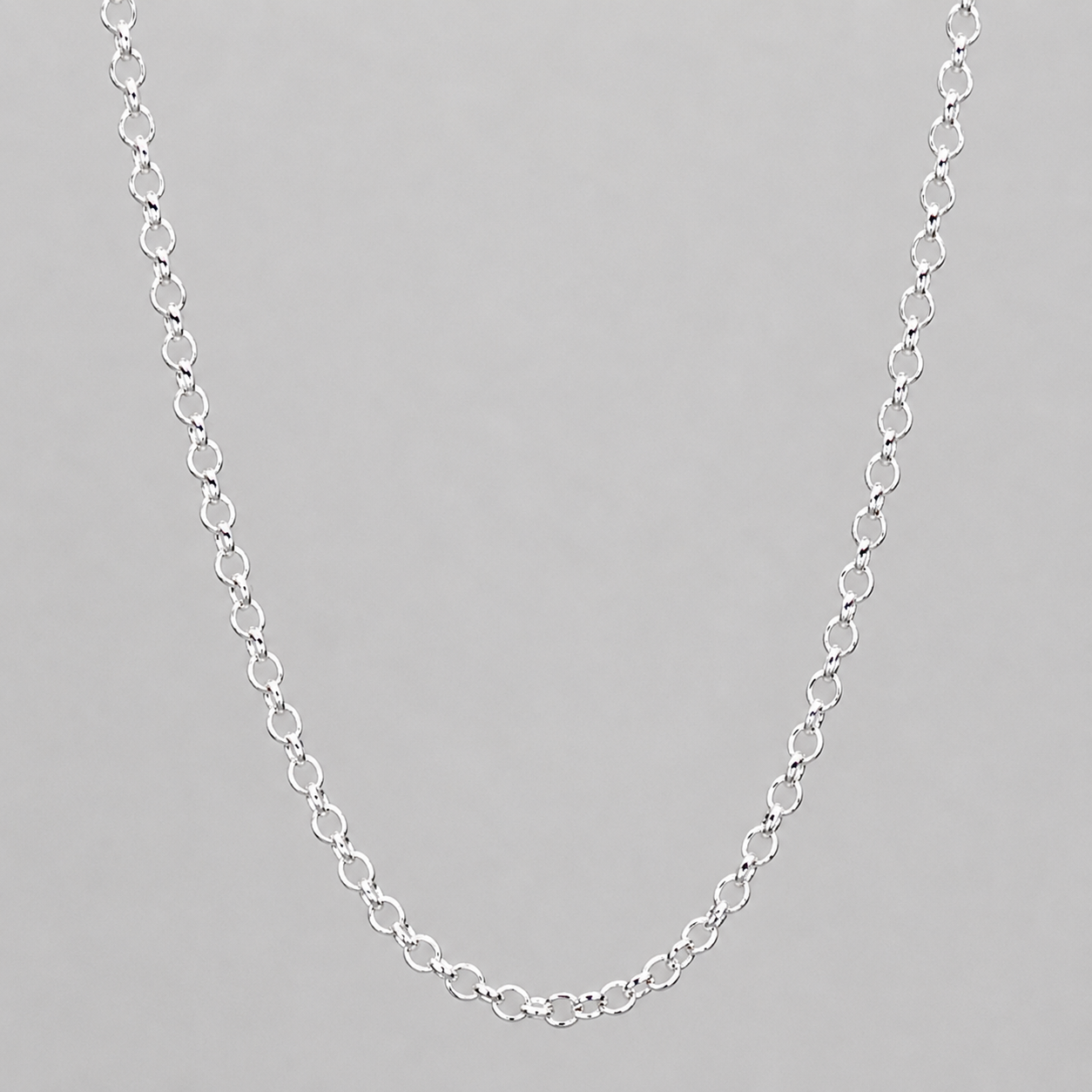 Silver Italian 50cm Anchor Rolo Belcher Necklace