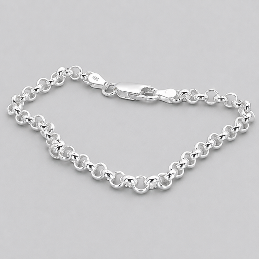 Silver Italian 19cm Anchor Rolo Belcher Bracelet