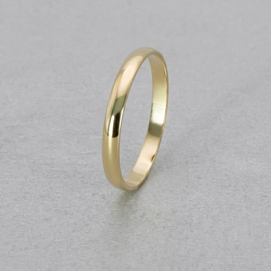 9ct Yellow Gold 2mm Comfort Fit Wedding Band size L (Cannot be sized)