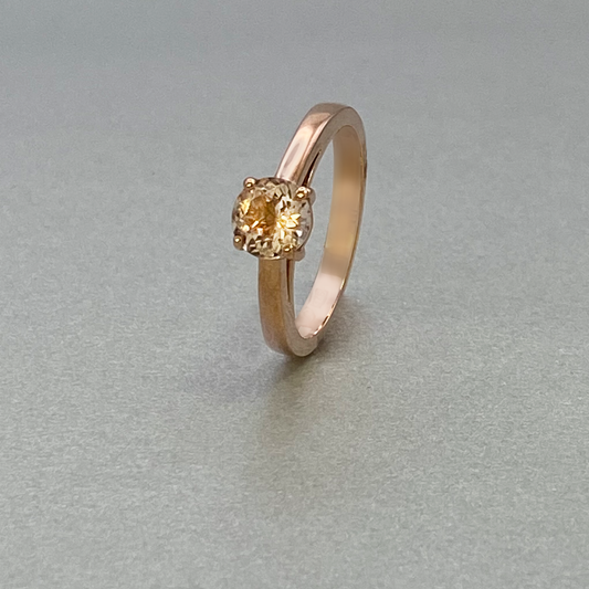 9ct Rose Gold Morganite Solitaire Ring