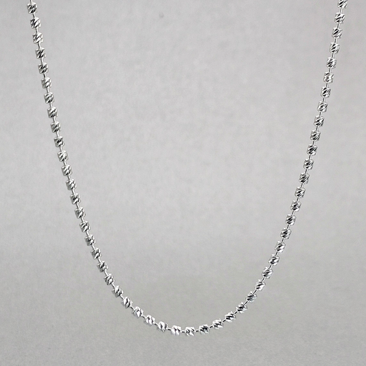 Silver 45cm Fancy Oval Ball type Chain