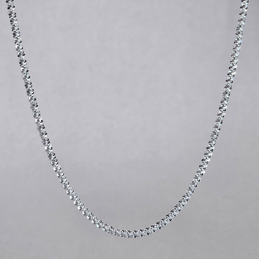 Silver 45cm Fancy Glitter style Chain