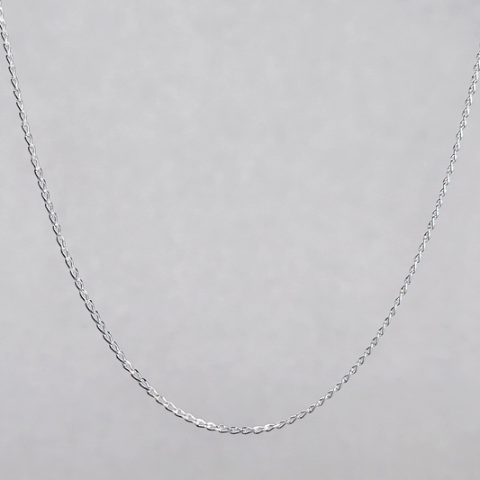 Silver 45cm Very Small Open Curb link Pendant Chain