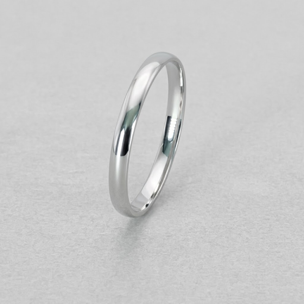 9ct White Gold Supreme Fit Wedding Band Size N (Cannot be sized)
