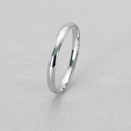 9ct White Gold Supreme Fit Wedding Band Size N (Cannot be sized)