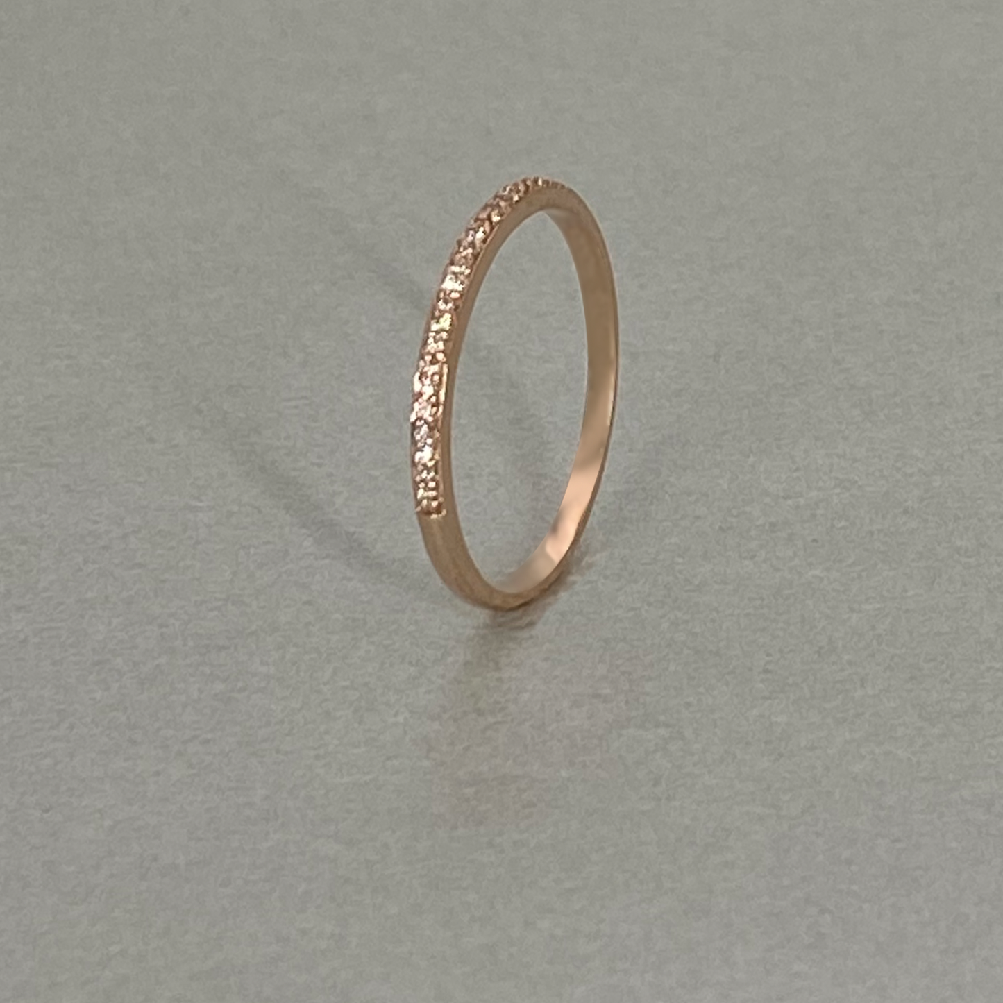 9ct Rose Gold Diamond Band