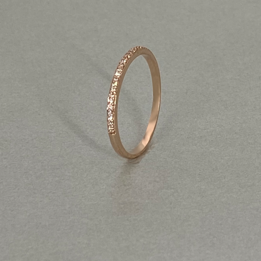 9ct Rose Gold Diamond Band