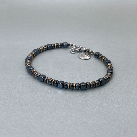 Stainless Steel RGP & Hermatite Bead Bracelet