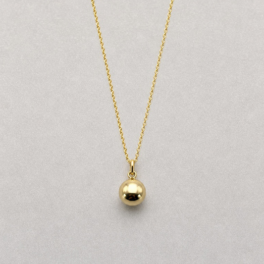 9ct Yellow Gold Round Ball Nugget Pendant