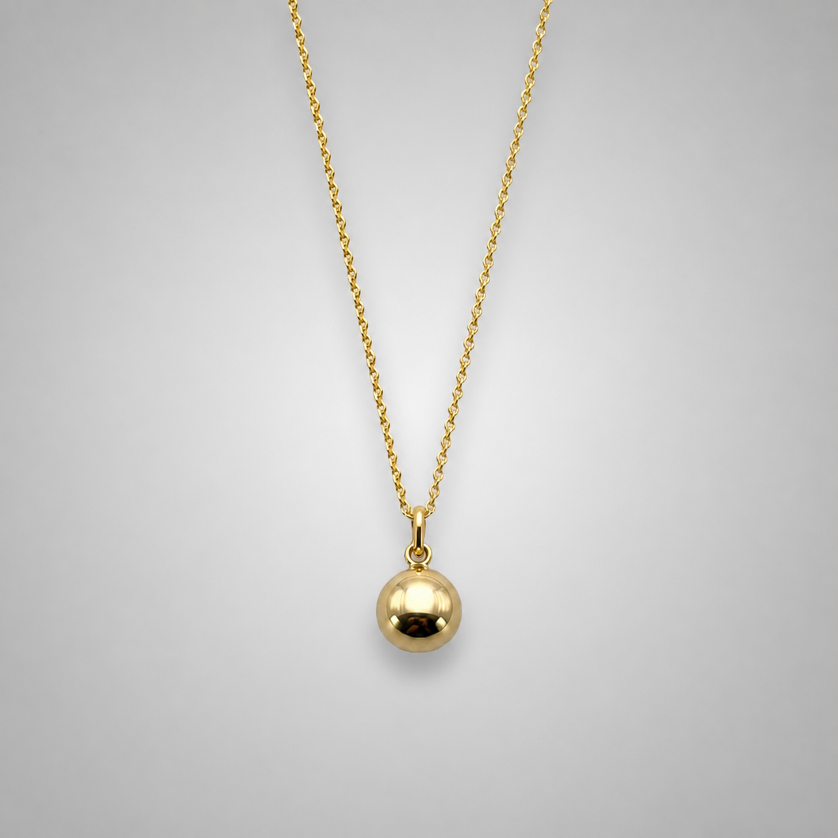 9ct Yellow Gold Round Ball Nugget Pendant