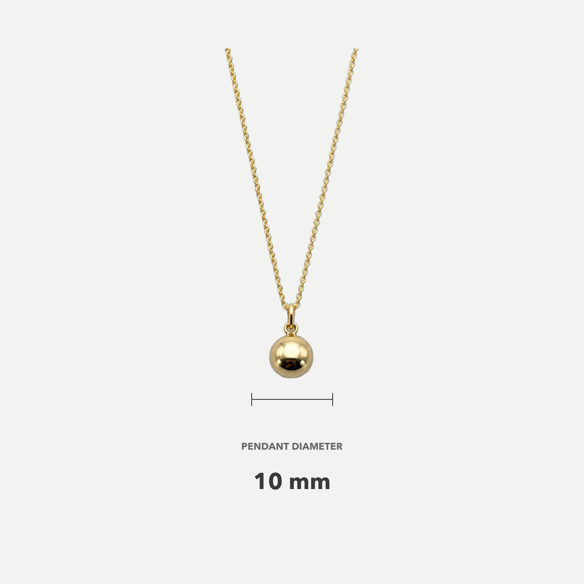 9ct Yellow Gold Round Ball Nugget Pendant