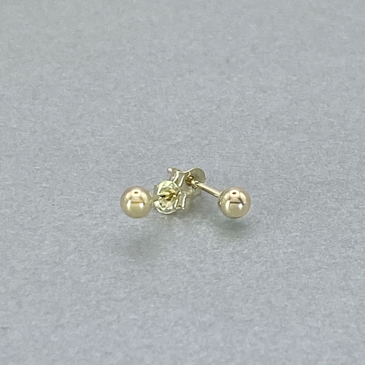 9ct Yellow Gold 3mm Full Ball Studs