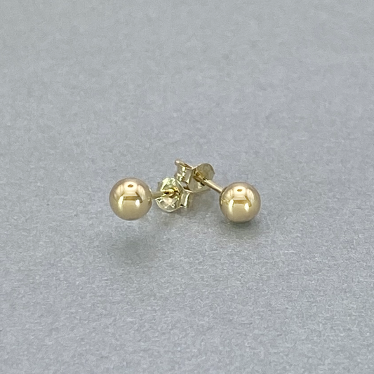 9ct Yellow Gold 4mm Full Ball Studs