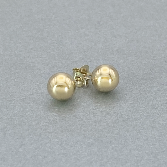 9ct Yellow Gold 6mm Full Ball Studs