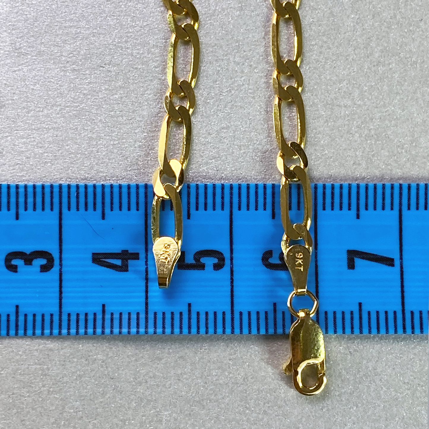 9ct Yellow Gold 55cm Figaro 1+1 Chain