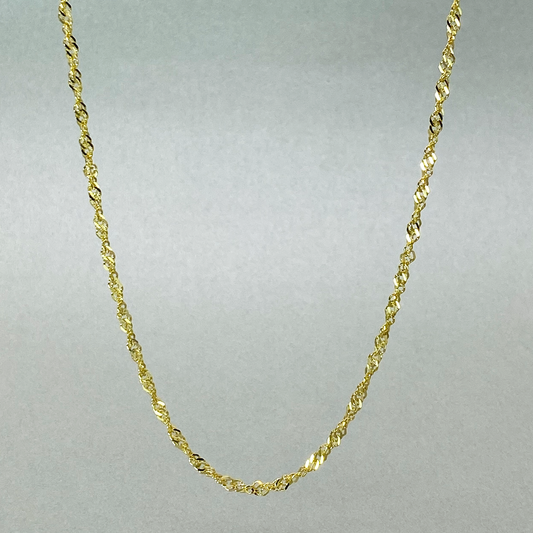 9ct Yellow Gold 50cm Singapore Chain